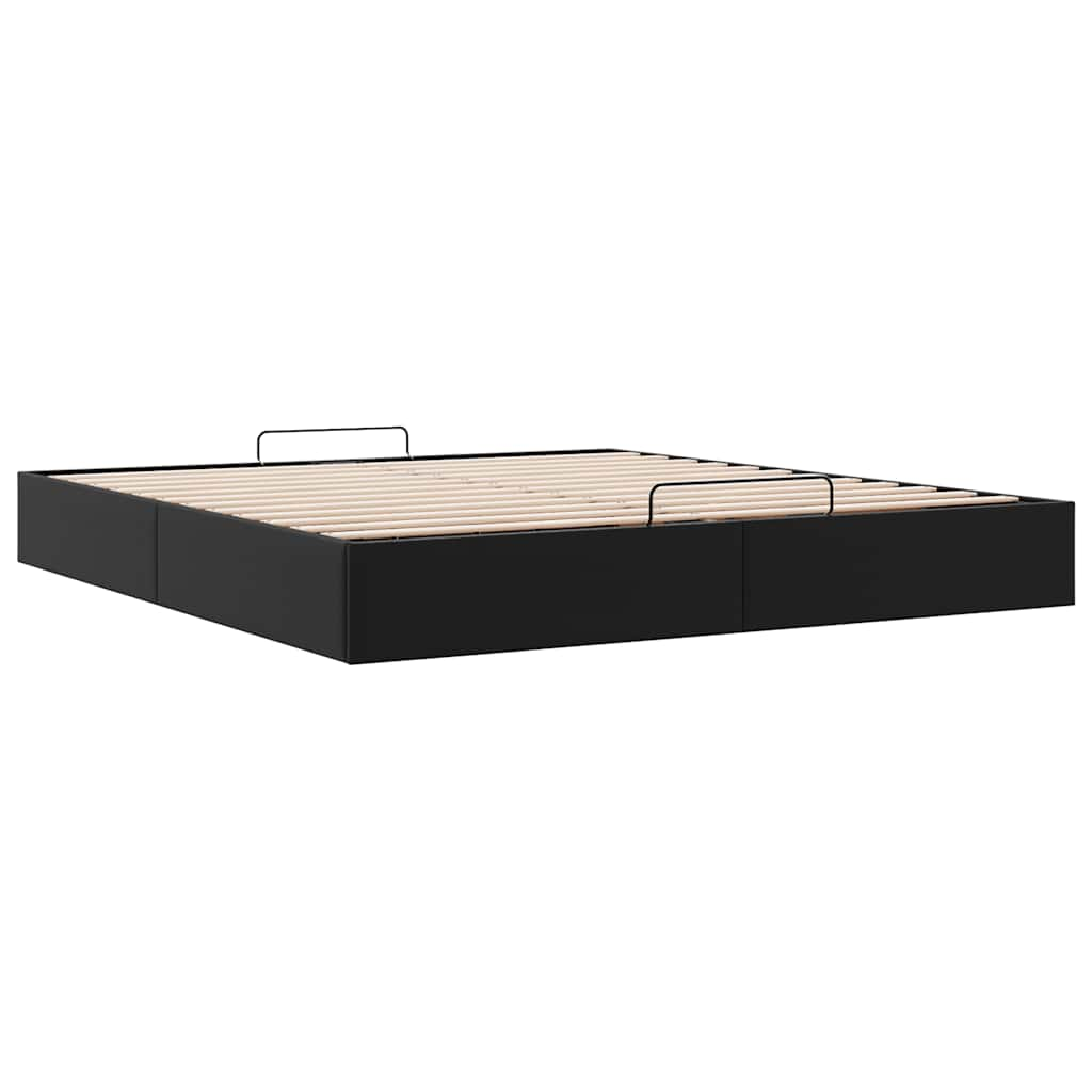 vidaXL Estructura de cama otomana sin colchón negro 180x200 cm