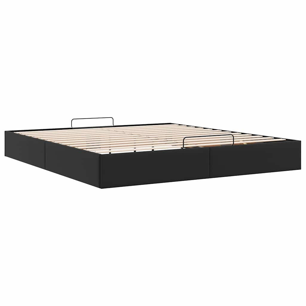 vidaXL Estructura de cama otomana sin colchón negro 180x200 cm