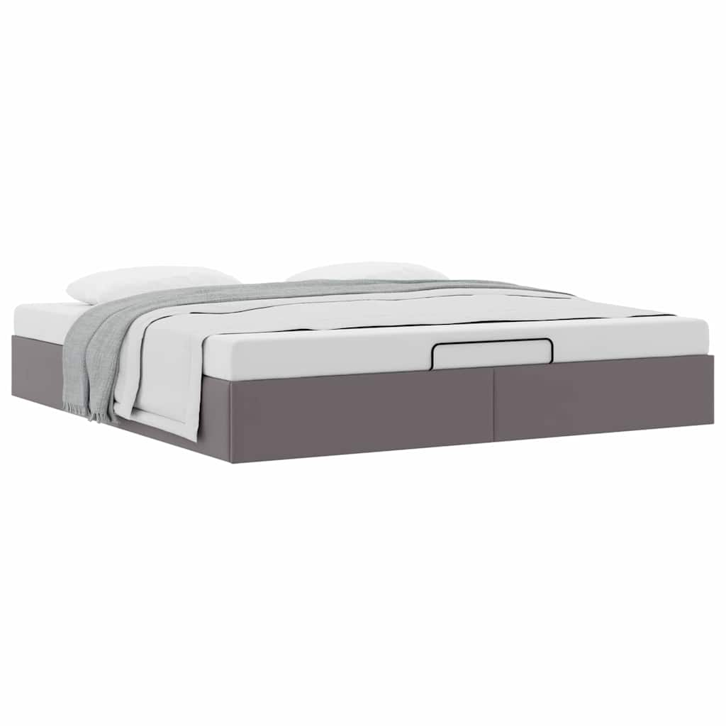 vidaXL Estructura de cama otomana sin colchón gris 180x200 cm