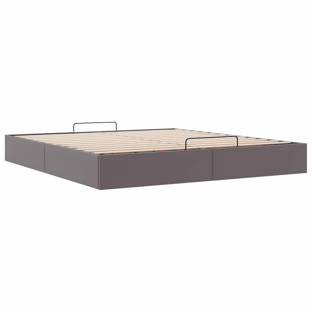 vidaXL Estructura de cama otomana sin colchón gris 180x200 cm