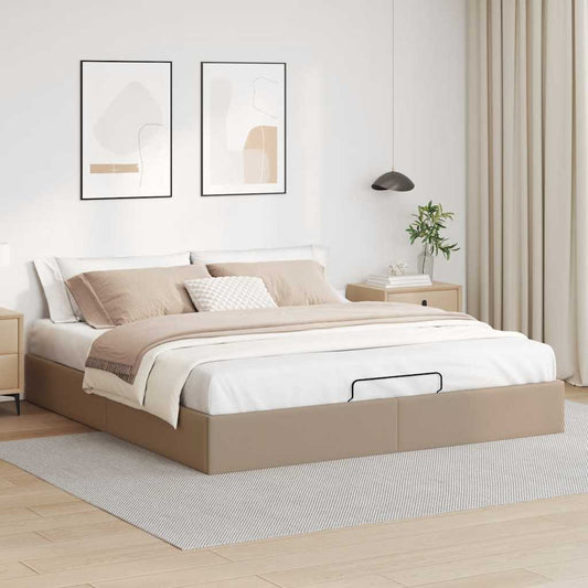 vidaXL Estructura cama otomana sin colchón cappucino 180x200 cm