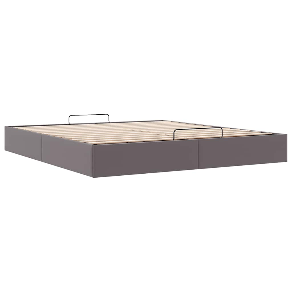 vidaXL Estructura de cama otomana sin colchón gris 200x200 cm