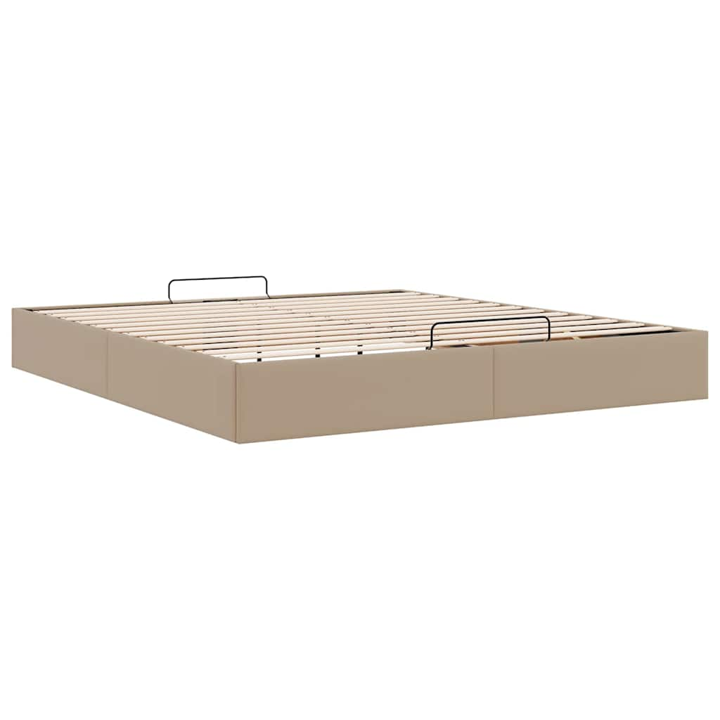 vidaXL Estructura cama otomana sin colchón cappucino 200x200 cm