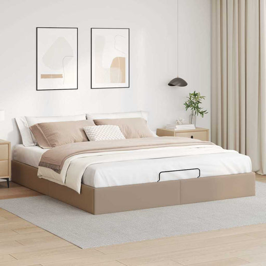 vidaXL Estructura cama otomana sin colchón cappucino 200x200 cm