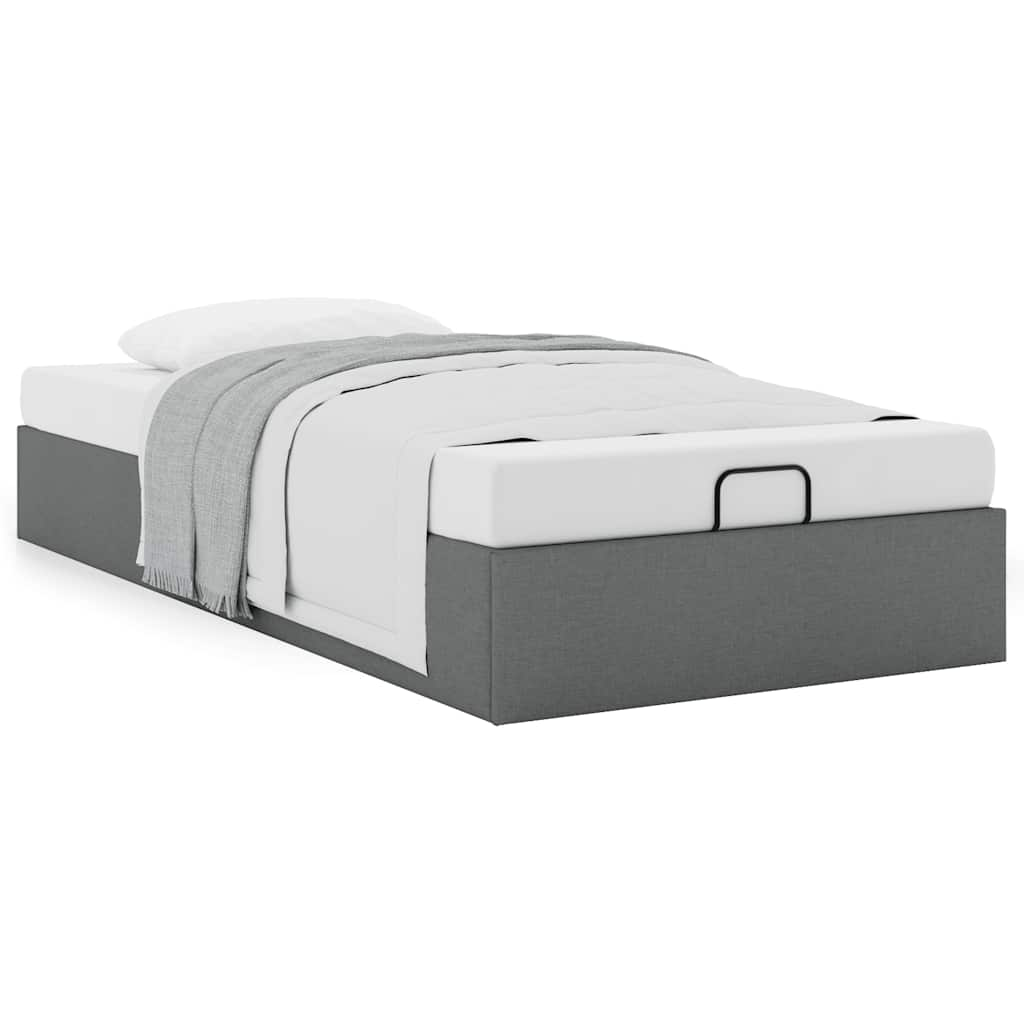 vidaXL Estructura cama otomana sin colchón tela gris oscuro 80x200cm