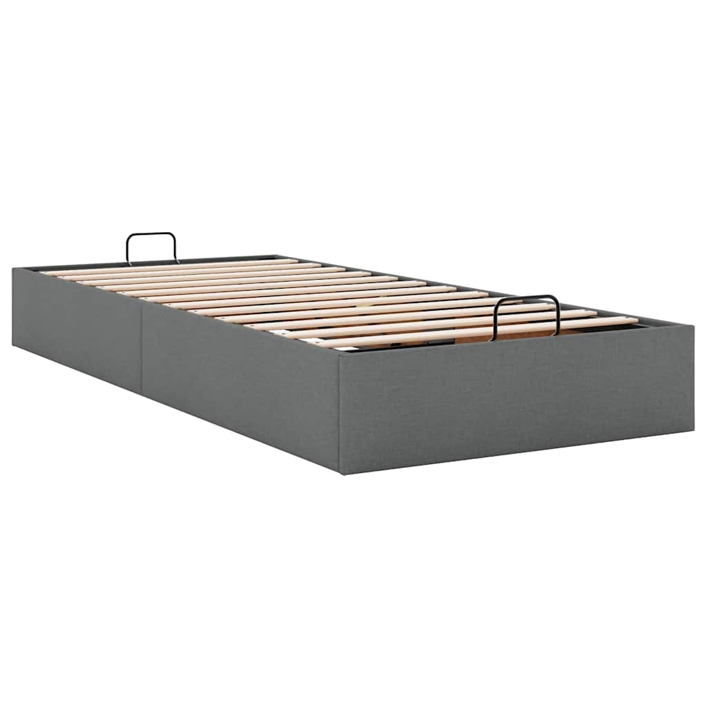 vidaXL Estructura cama otomana sin colchón tela gris oscuro 80x200cm