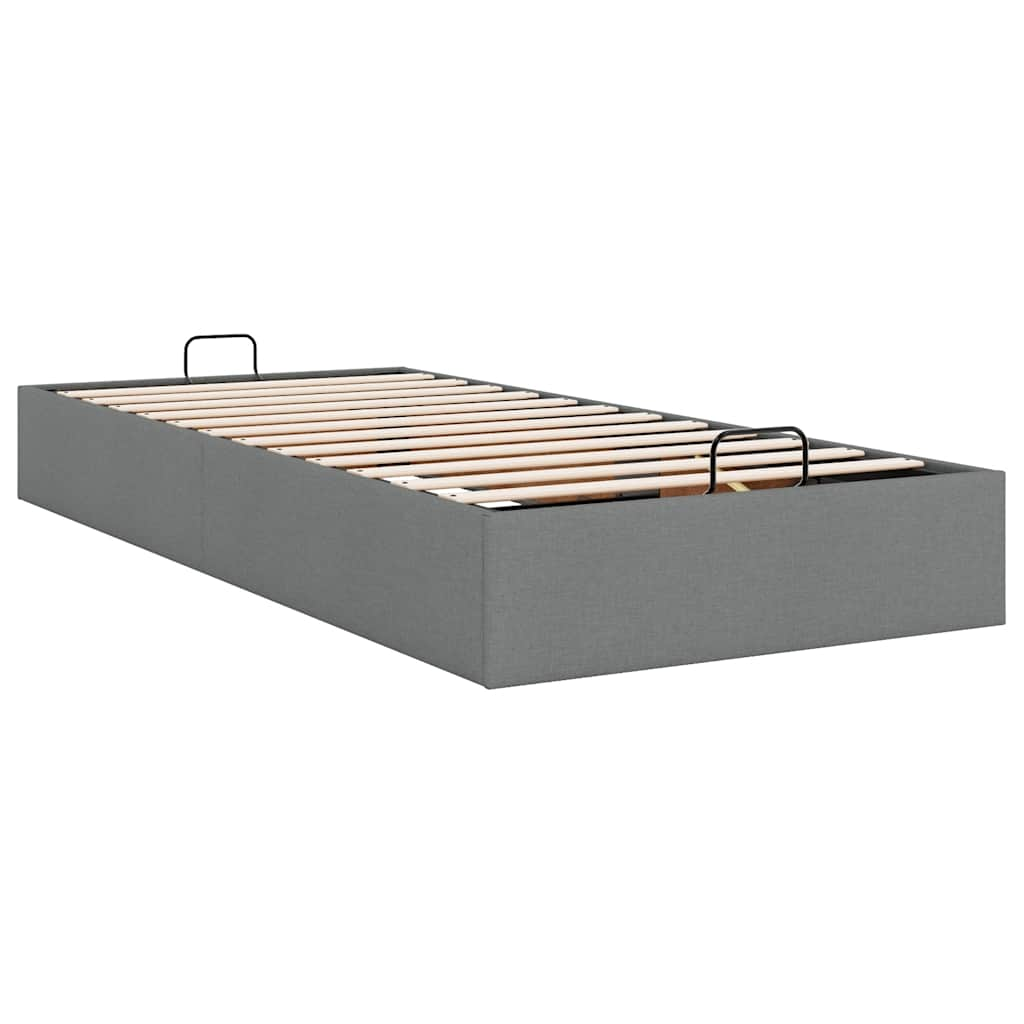 vidaXL Estructura cama otomana sin colchón tela gris oscuro 80x200cm