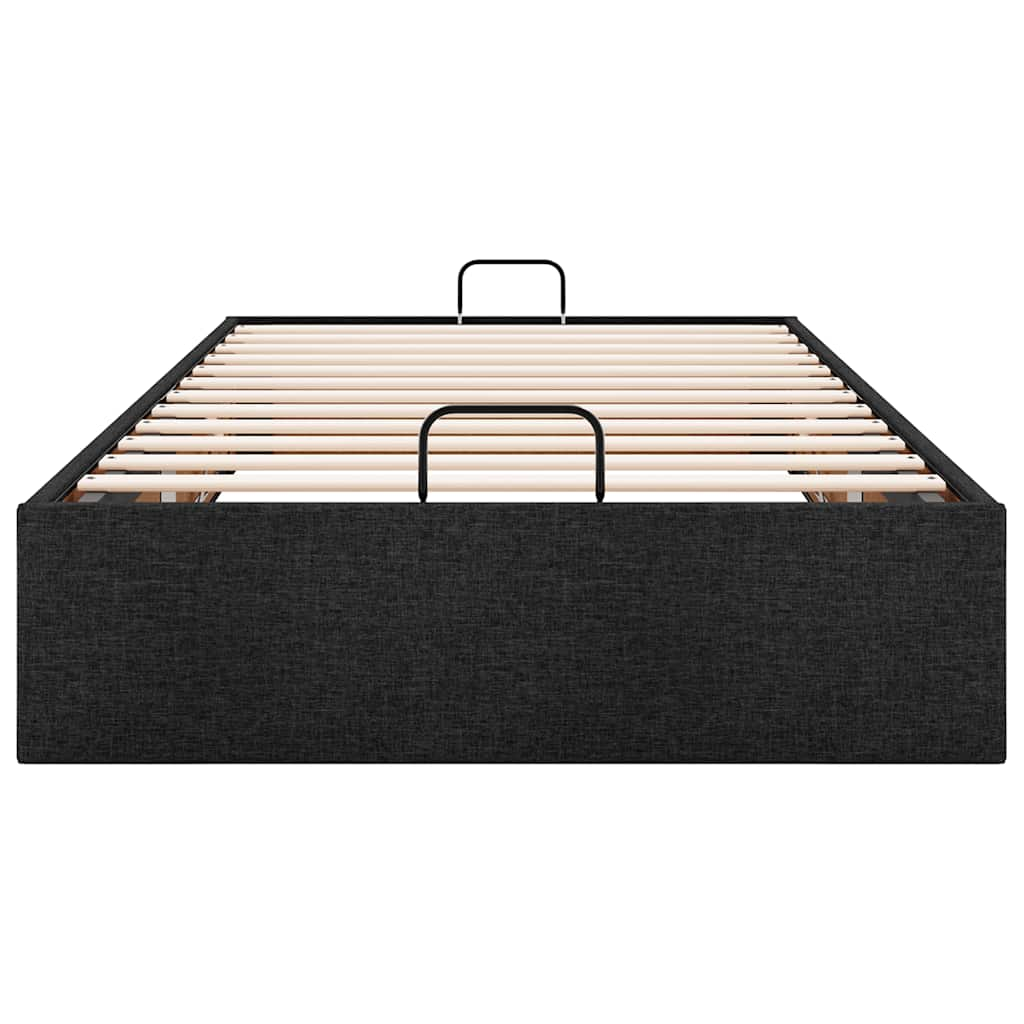 vidaXL Estructura de cama otomana sin colchón tela negra 80x200cm