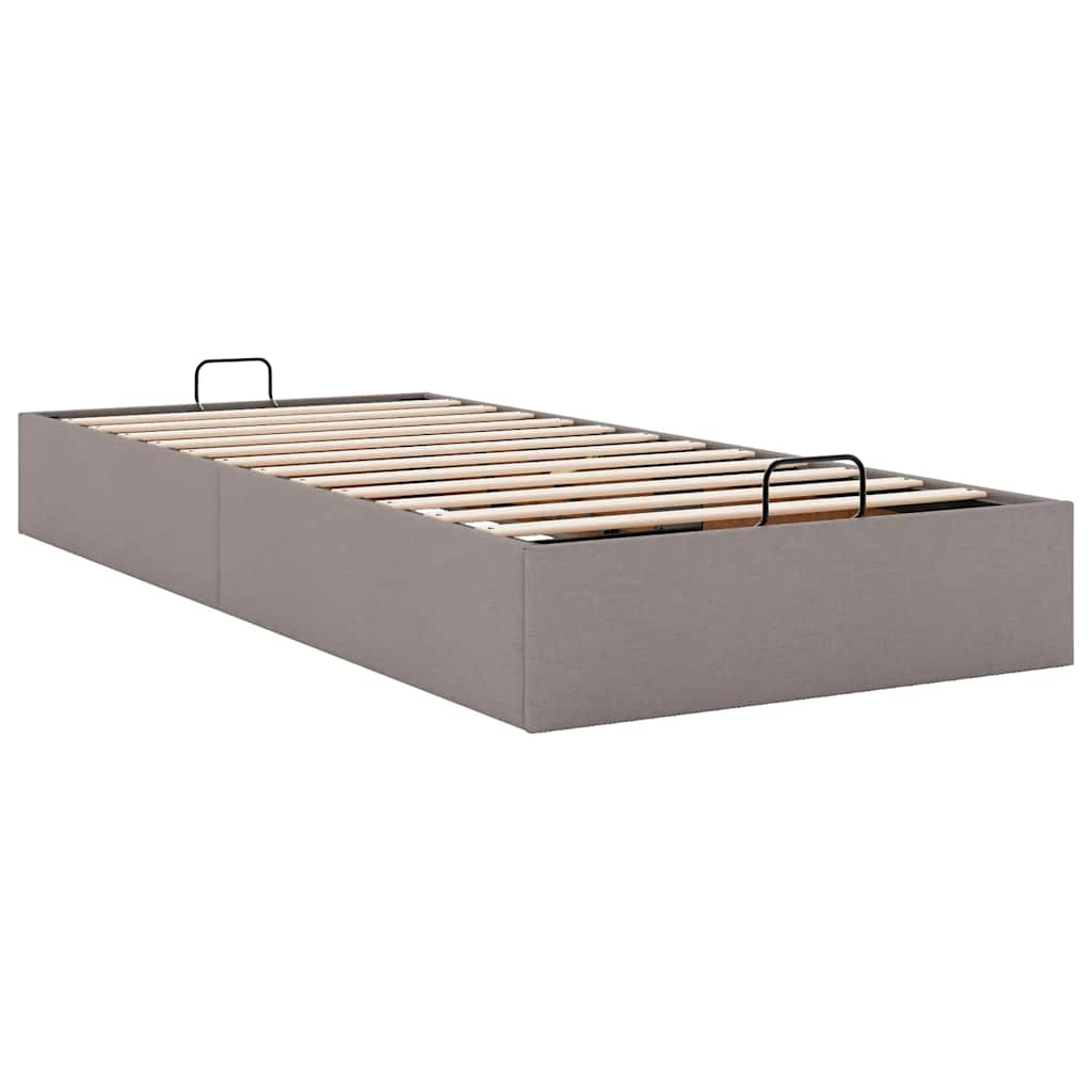 vidaXL Estructura de cama otomana sin colchón tela gris pardo 80x200cm