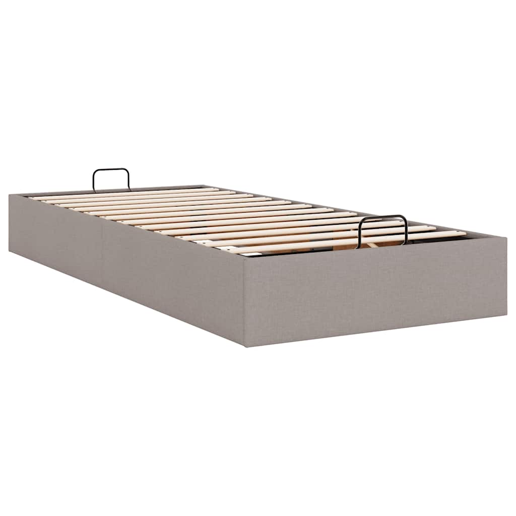 vidaXL Estructura de cama otomana sin colchón tela gris pardo 80x200cm