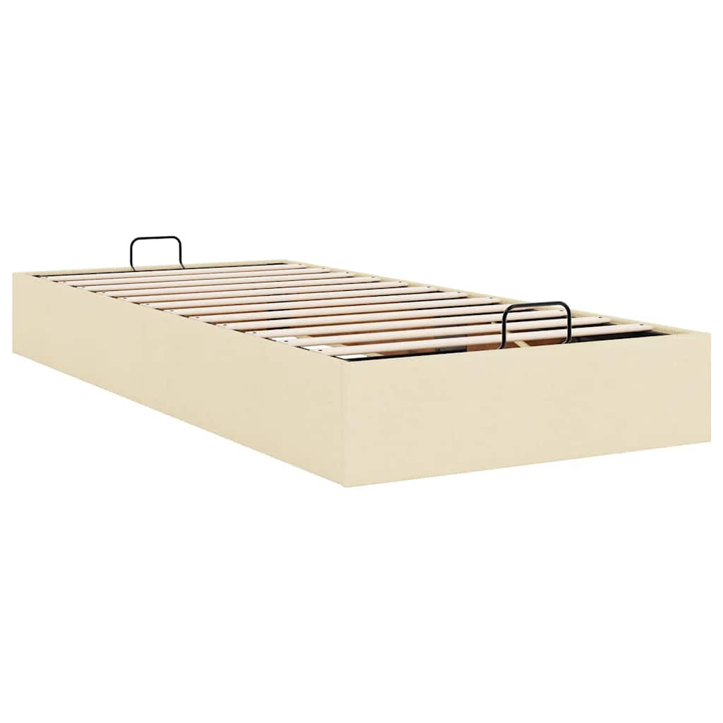 vidaXL Estructura de cama otomana sin colchón tela crema 80x200cm