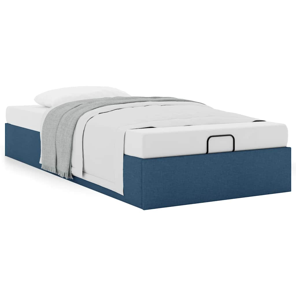 vidaXL Estructura de cama otomana sin colchón tela azul 80x200cm