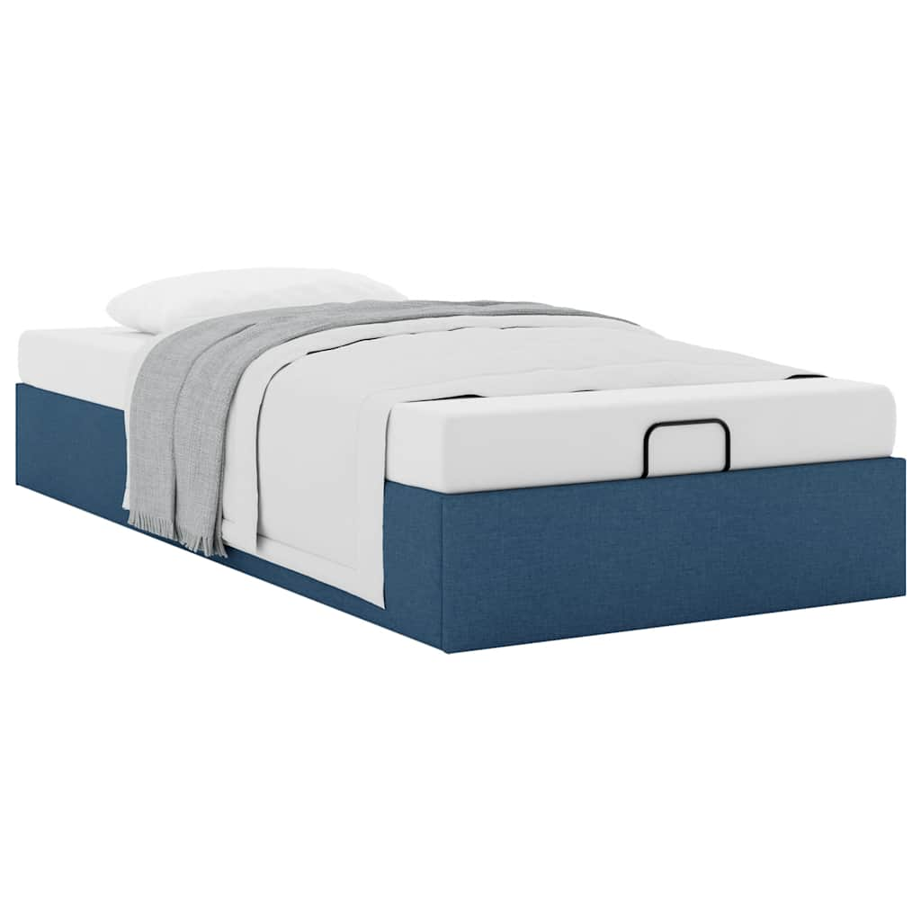 vidaXL Estructura de cama otomana sin colchón tela azul 80x200cm