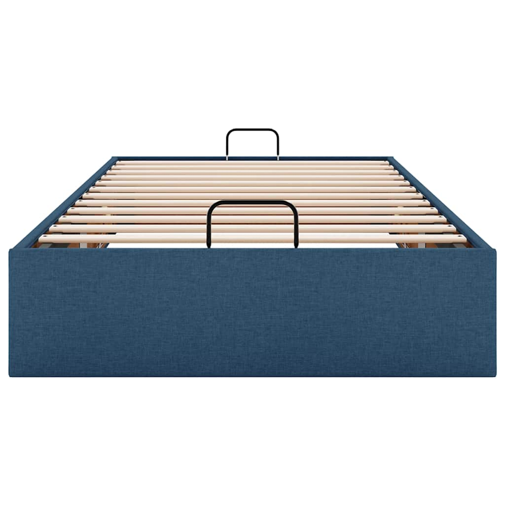 vidaXL Estructura de cama otomana sin colchón tela azul 80x200cm