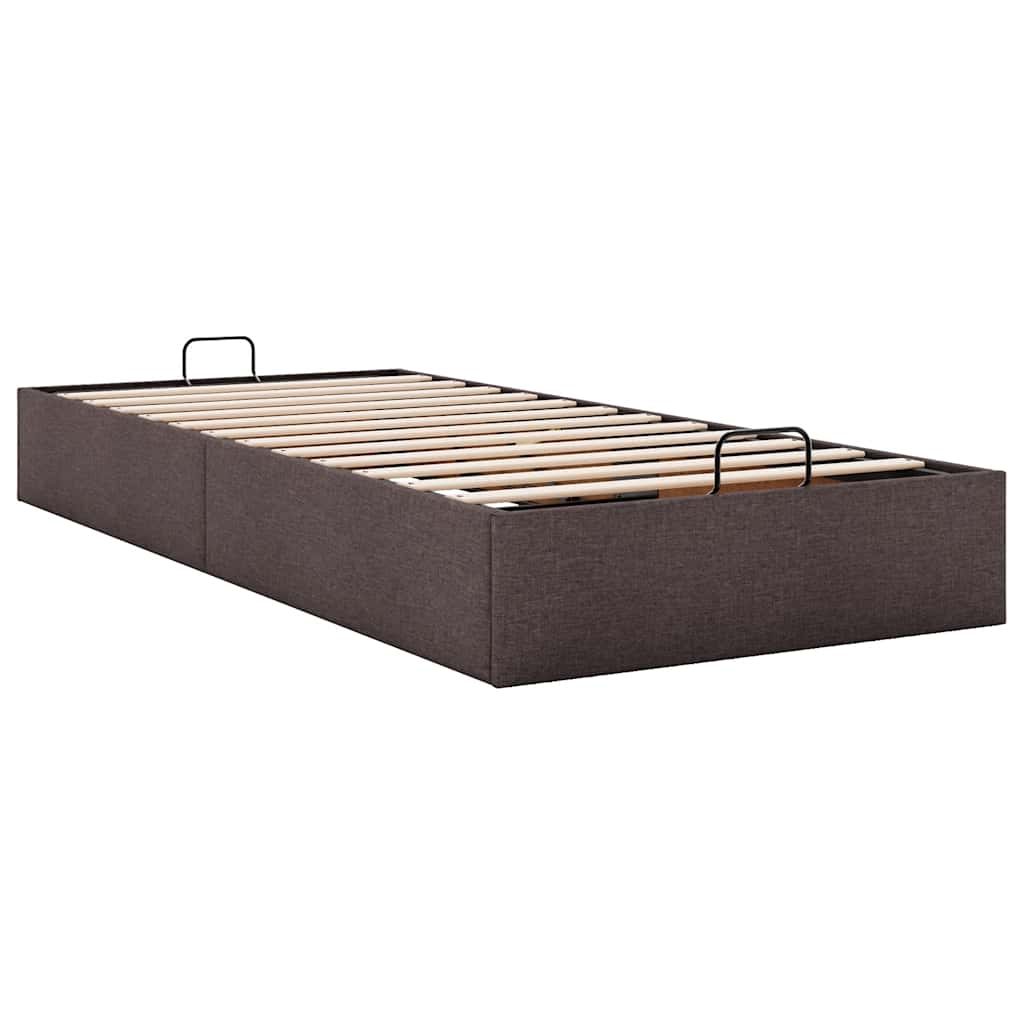 vidaXL Estructura cama otomana sin colchón tela marrón oscuro 90x190cm