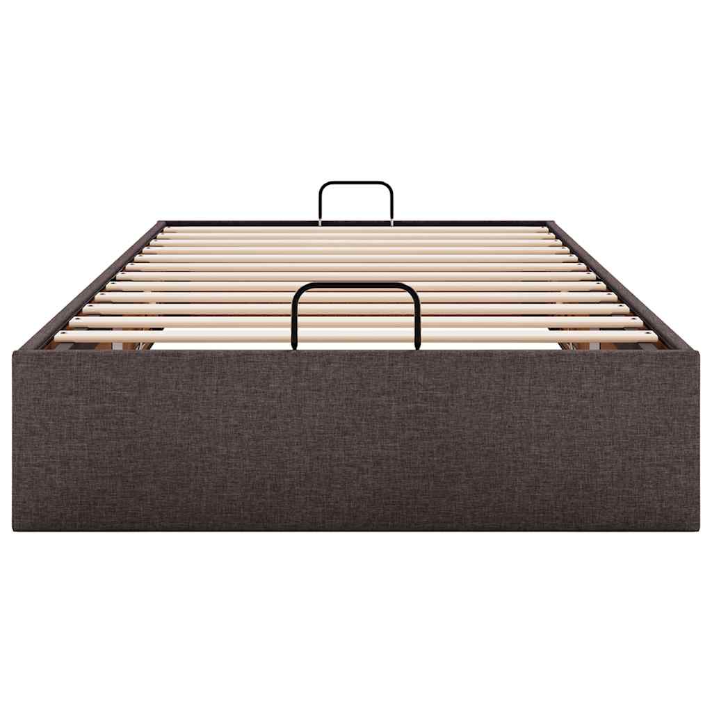 vidaXL Estructura cama otomana sin colchón tela marrón oscuro 90x190cm