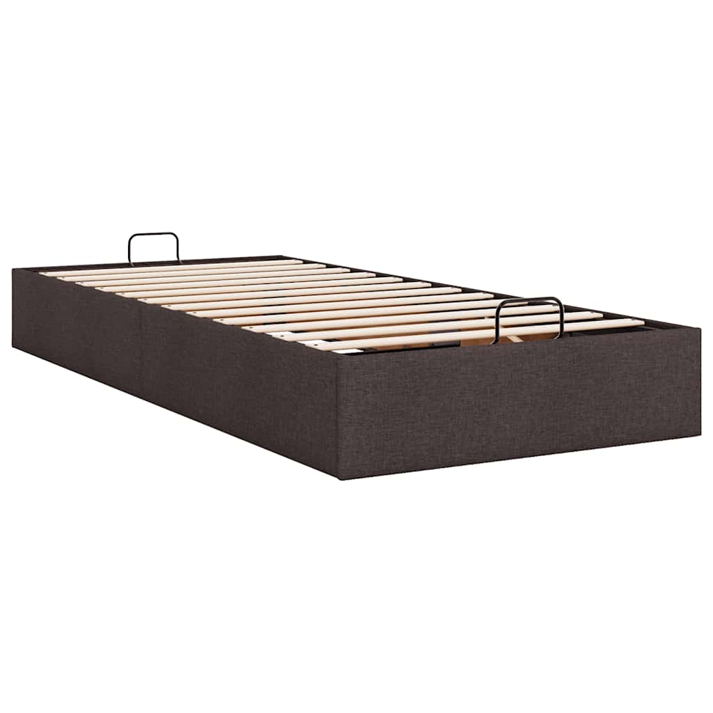 vidaXL Estructura cama otomana sin colchón tela marrón oscuro 90x190cm