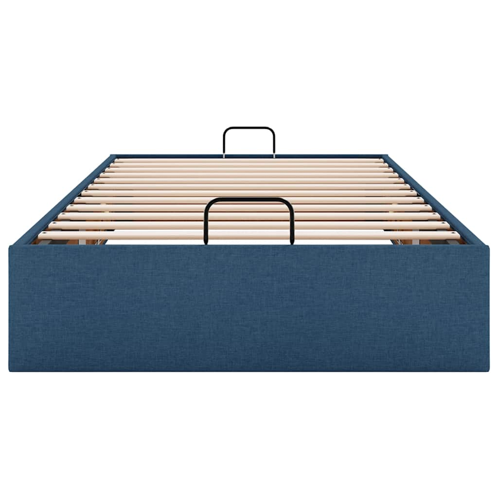 vidaXL Estructura de cama otomana sin colchón tela azul 90x190 cm