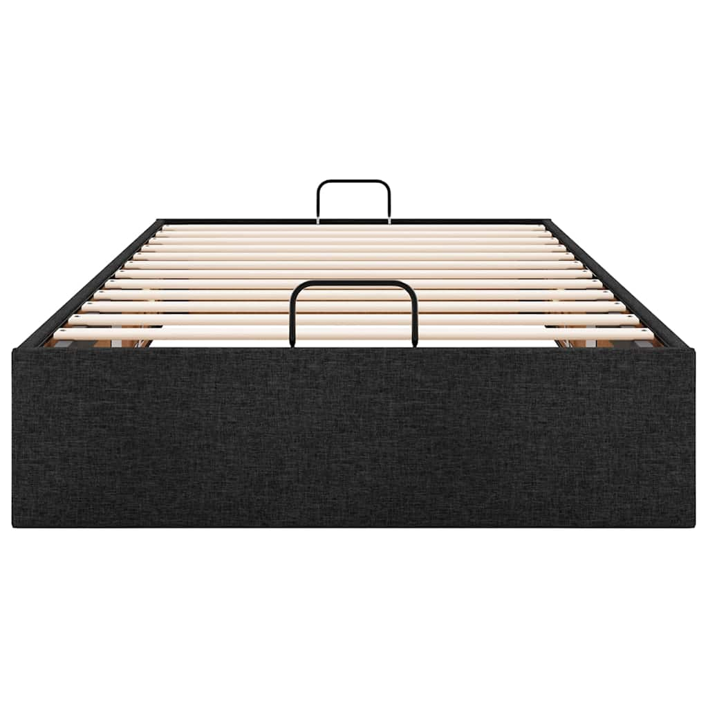 vidaXL Estructura cama otomana sin colchón tela negro 90x200 cm