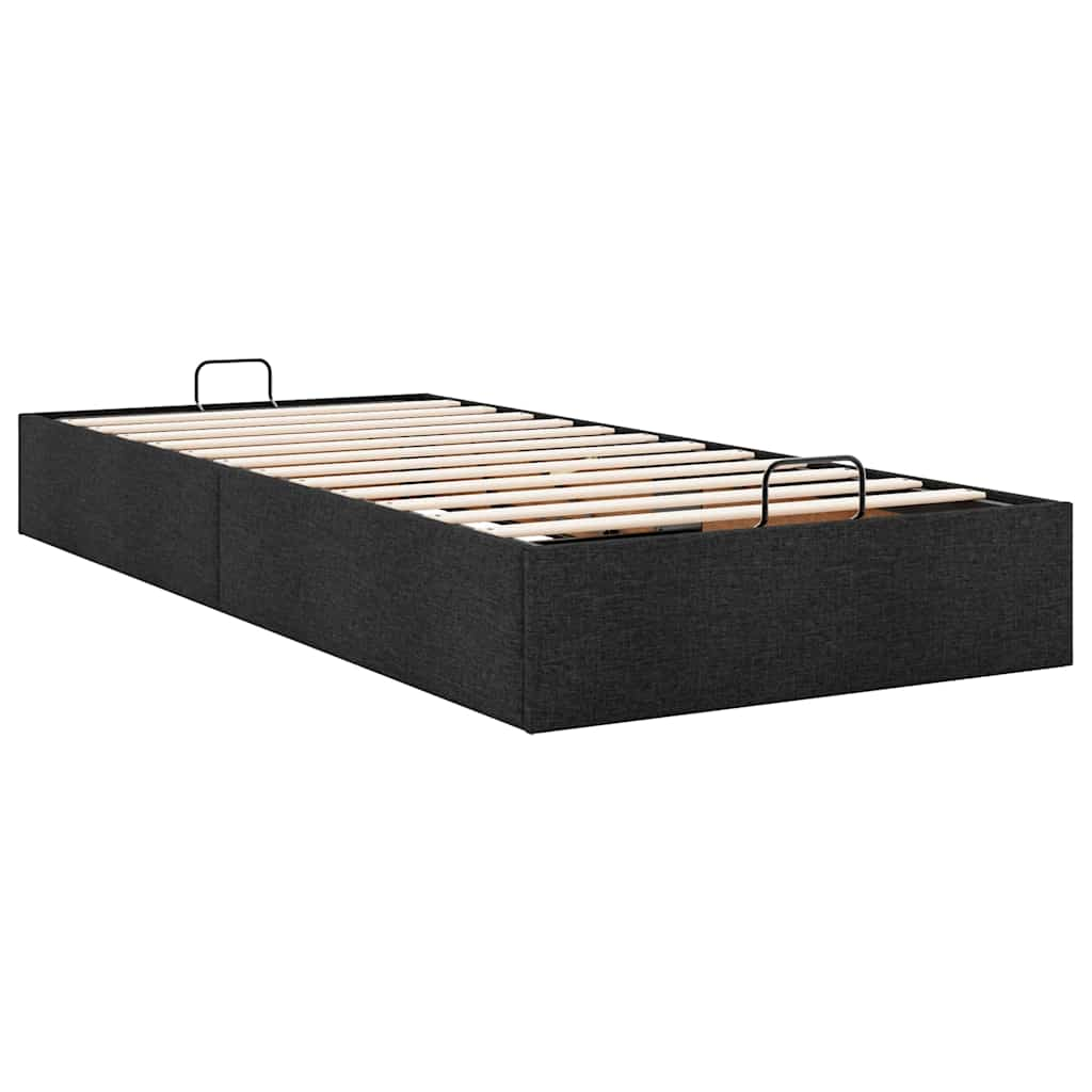 vidaXL Estructura de cama otomana sin colchón tela negro 100x200cm