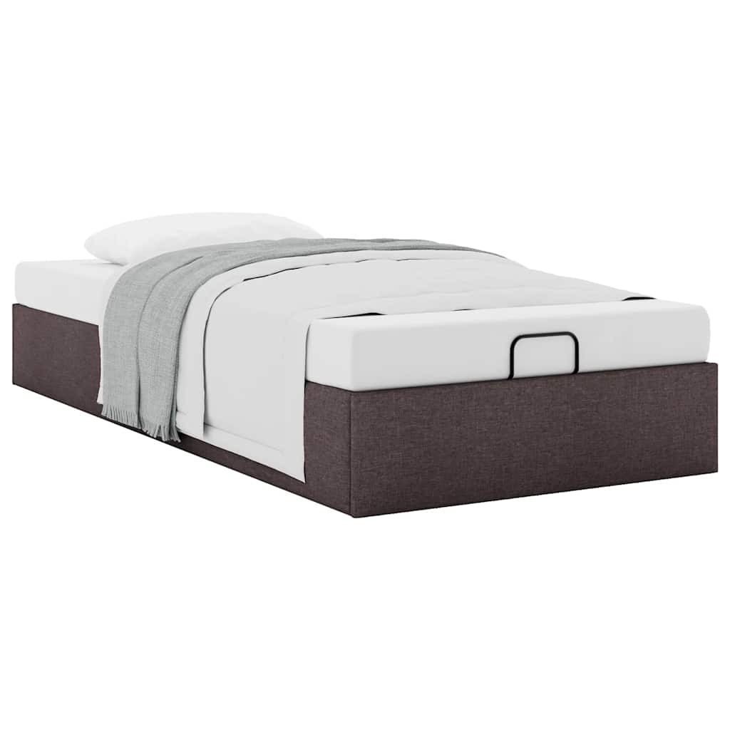 vidaXL Estructura de cama otomana sin colchón marrón oscuro 100x200cm