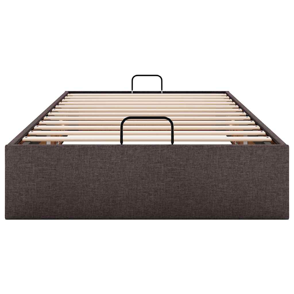 vidaXL Estructura de cama otomana sin colchón marrón oscuro 100x200cm