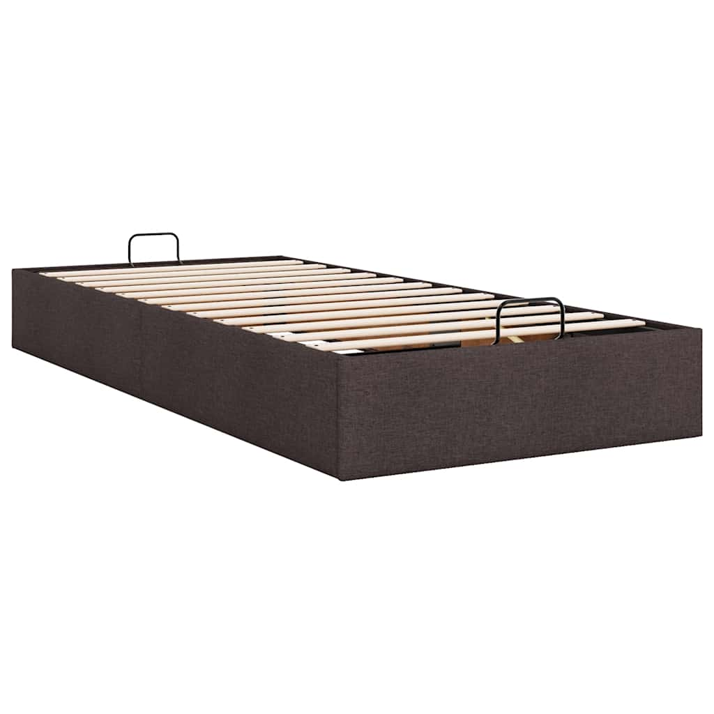 vidaXL Estructura de cama otomana sin colchón marrón oscuro 100x200cm