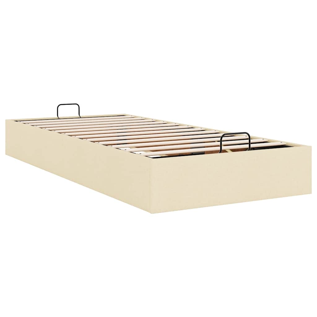 vidaXL Estructura de cama otomana sin colchón tela crema 100x200cm