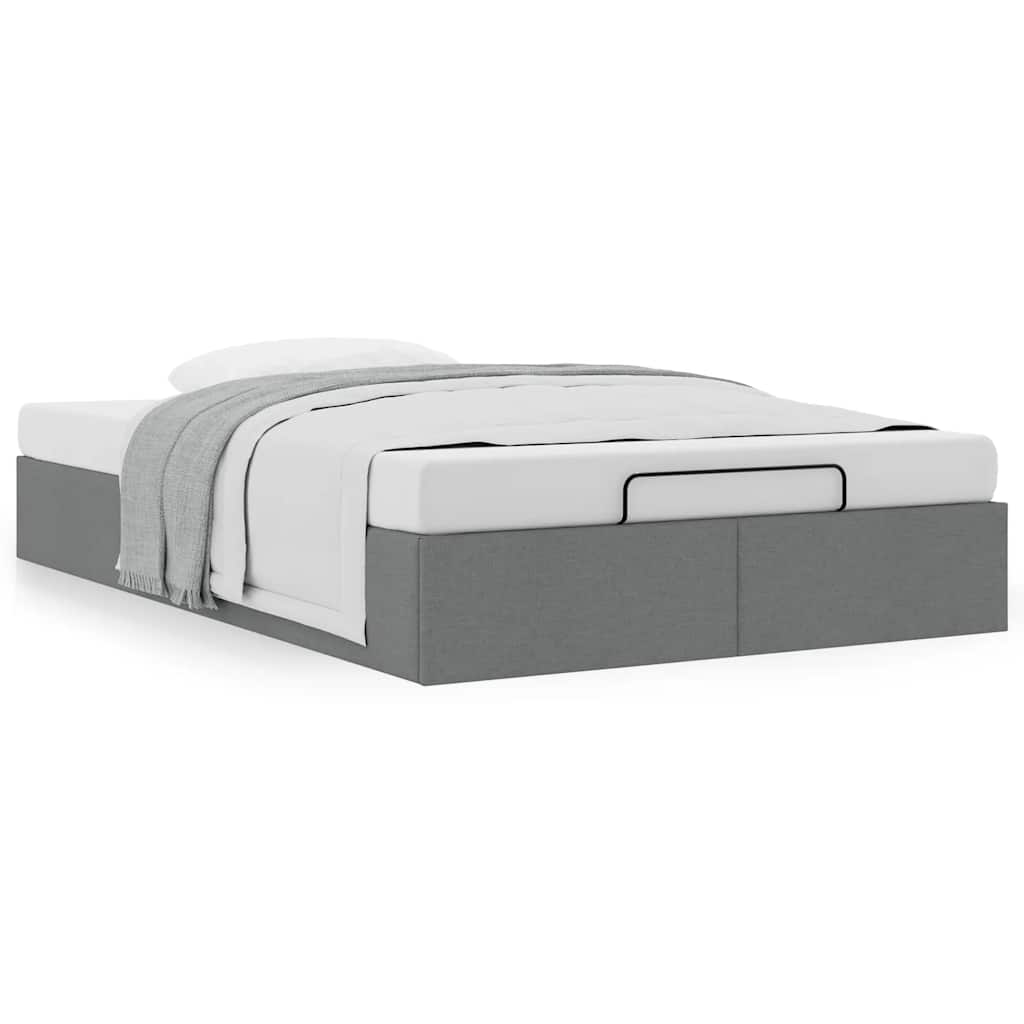 vidaXL Estructura de cama otomana sin colchón tela gris oscuro