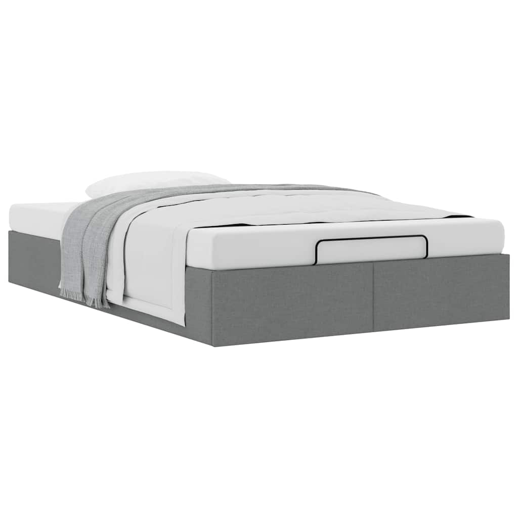 vidaXL Estructura de cama otomana sin colchón tela gris oscuro