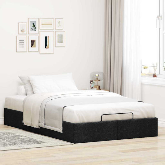 vidaXL Estructura de cama otomana sin colchón tela negro