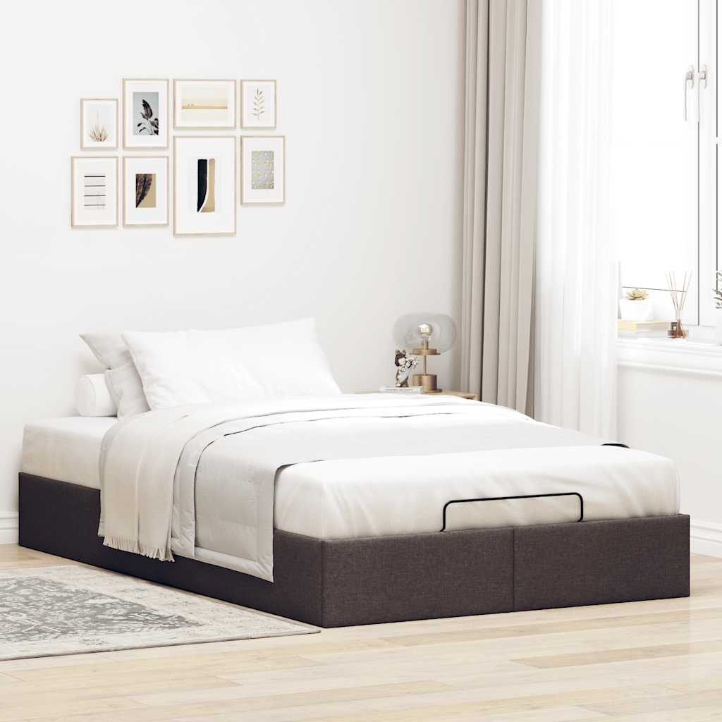 vidaXL Estructura de cama otomana sin colchón marrón oscuro 120x190cm