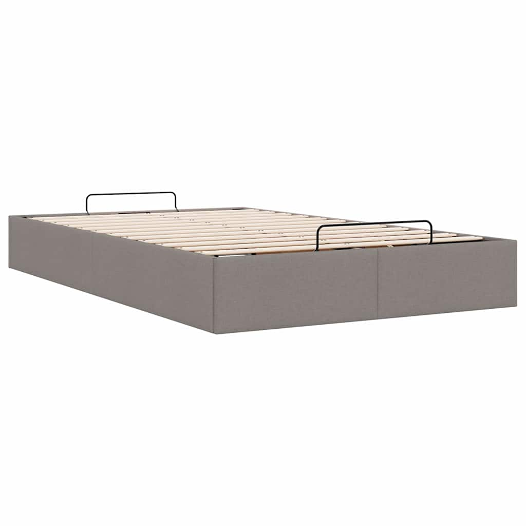 vidaXL Estructura de cama otomana sin colchón tela topo 120x190 cm