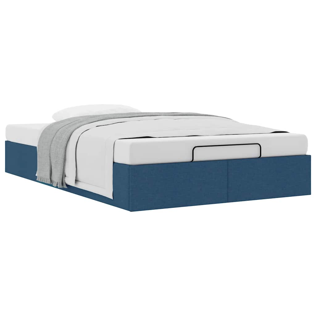 vidaXL Estructura de cama otomana sin colchón tela azul 120x190 cm