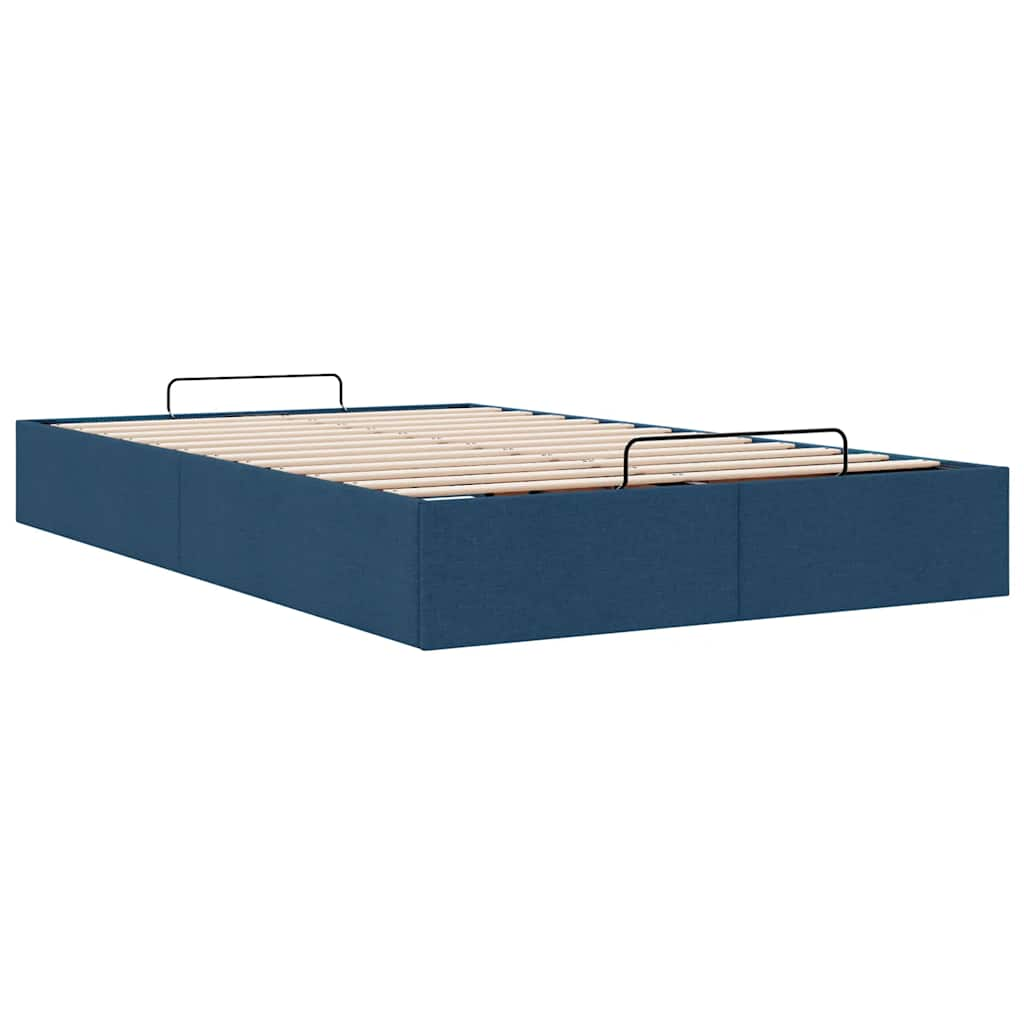 vidaXL Estructura de cama otomana sin colchón tela azul 120x190 cm