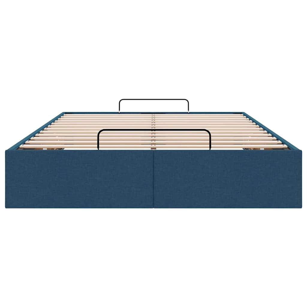 vidaXL Estructura de cama otomana sin colchón tela azul 120x190 cm