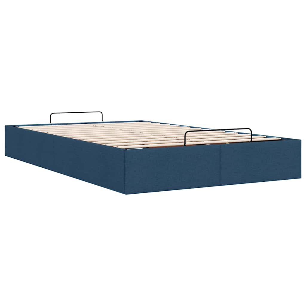 vidaXL Estructura de cama otomana sin colchón tela azul 120x190 cm