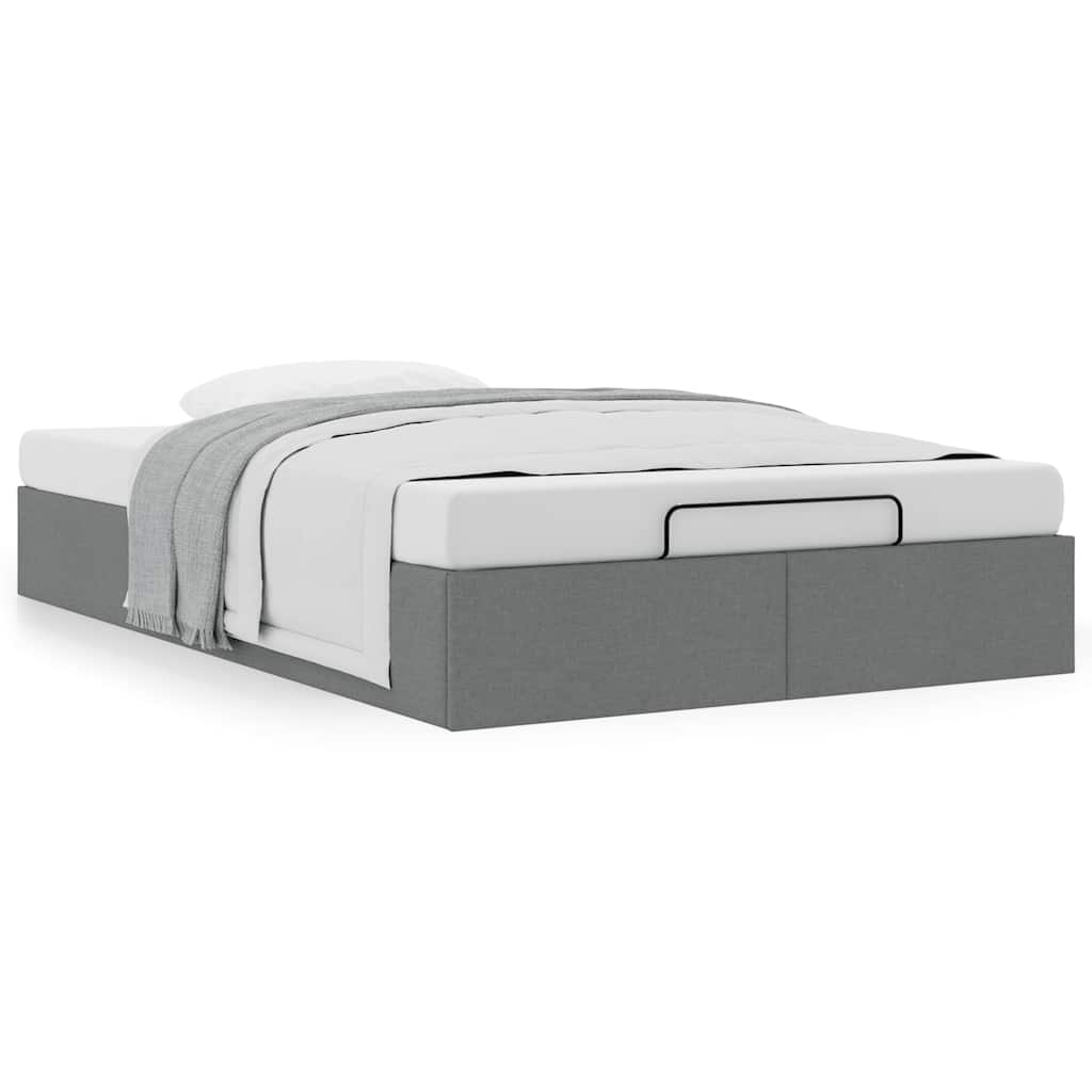 vidaXL Estructura cama otomana sin colchón tela gris oscuro 120x200cm