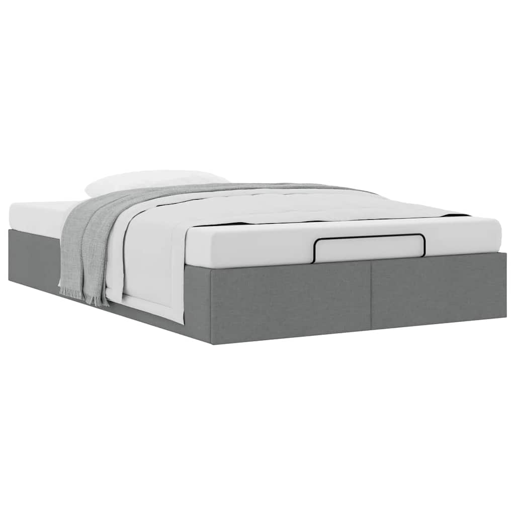 vidaXL Estructura cama otomana sin colchón tela gris oscuro 120x200cm