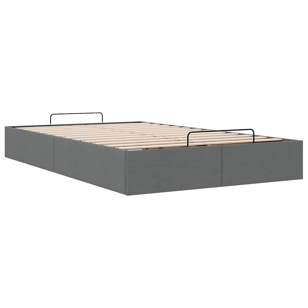 vidaXL Estructura cama otomana sin colchón tela gris oscuro 120x200cm