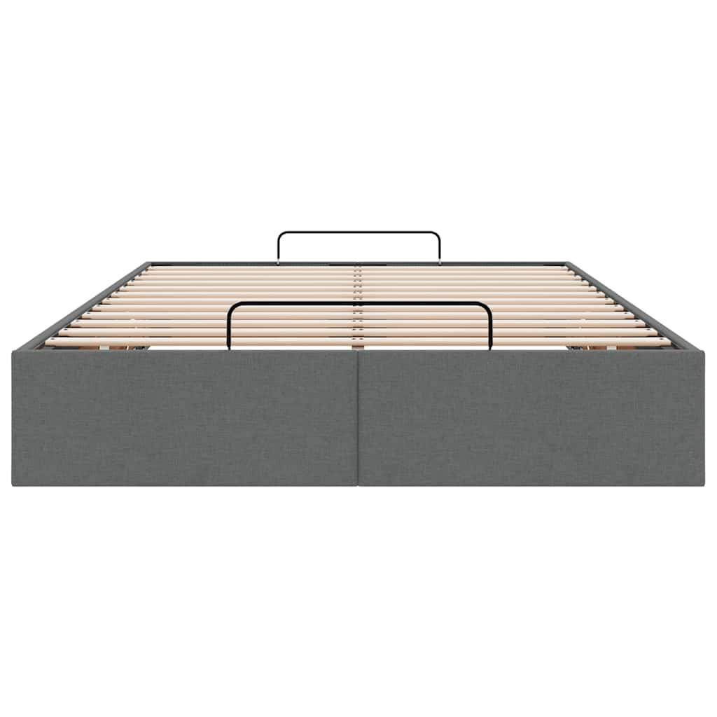 vidaXL Estructura cama otomana sin colchón tela gris oscuro 120x200cm