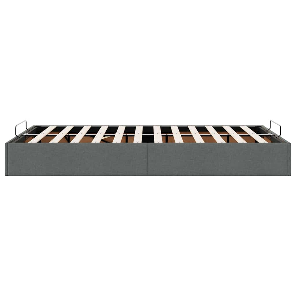 vidaXL Estructura cama otomana sin colchón tela gris oscuro 120x200cm