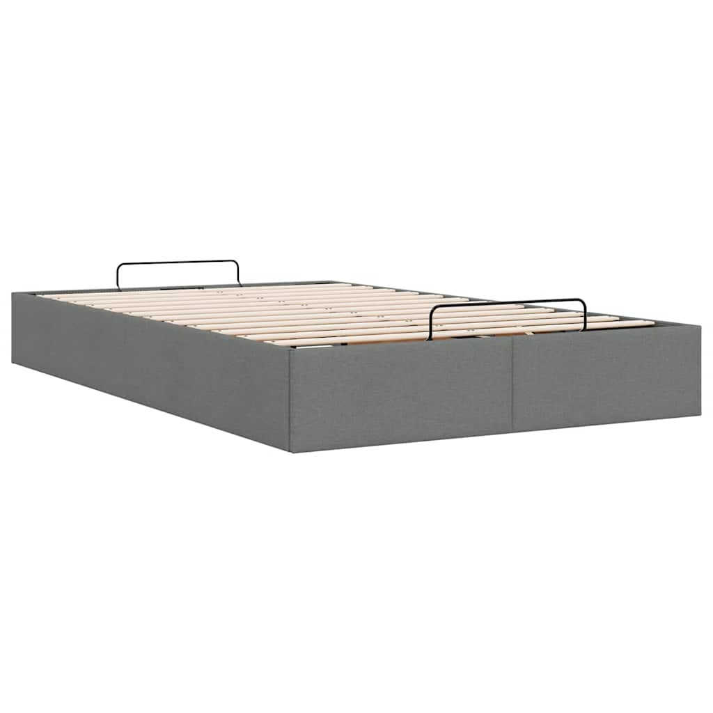 vidaXL Estructura cama otomana sin colchón tela gris oscuro 120x200cm