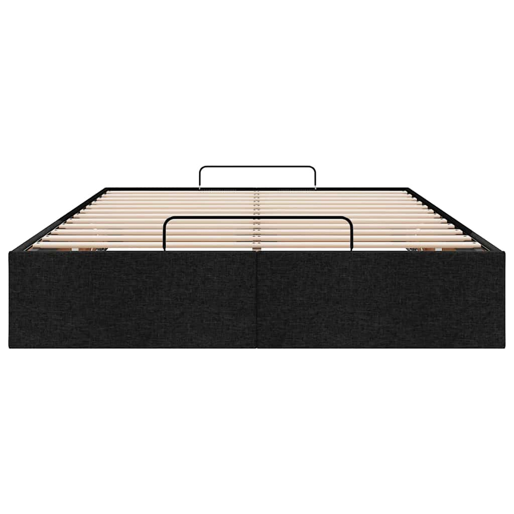 vidaXL Estructura cama otomana sin colchón tela negro 120x200cm