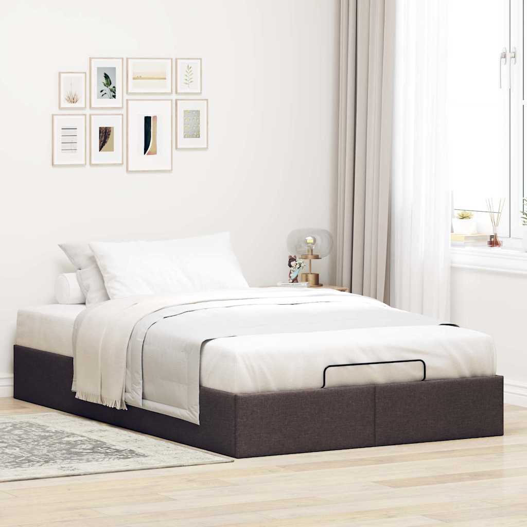 vidaXL Estructura cama otomana sin colchón marrón oscuro 120x200cm