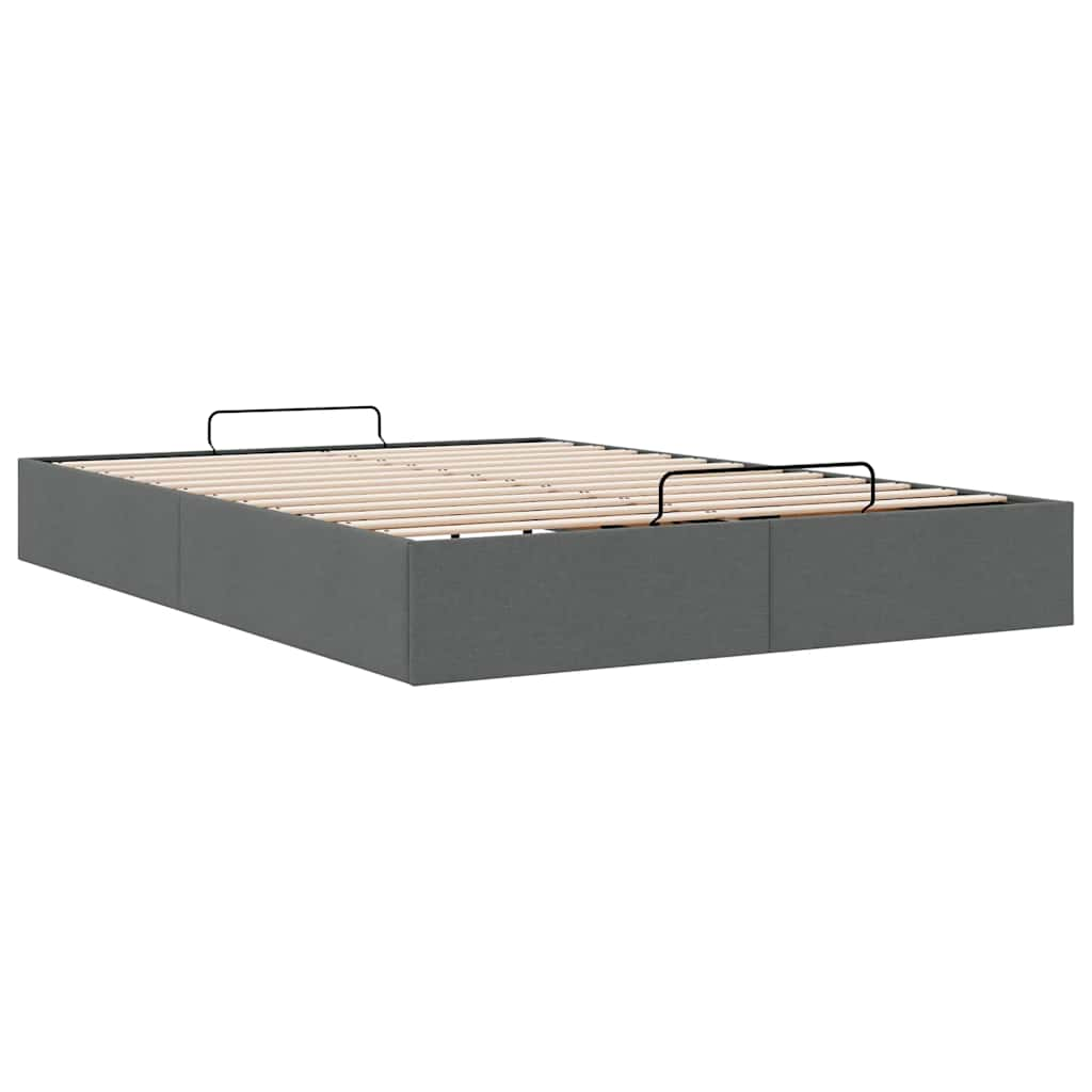 vidaXL Estructura cama otomana sin colchón tela gris oscuro 140x190cm