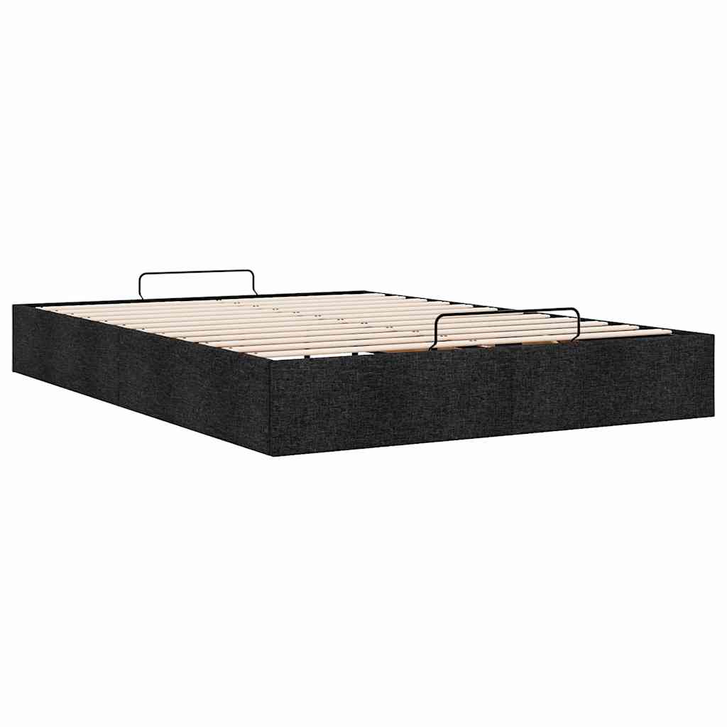 vidaXL Estructura cama otomana sin colchón tela negra 140x190 cm