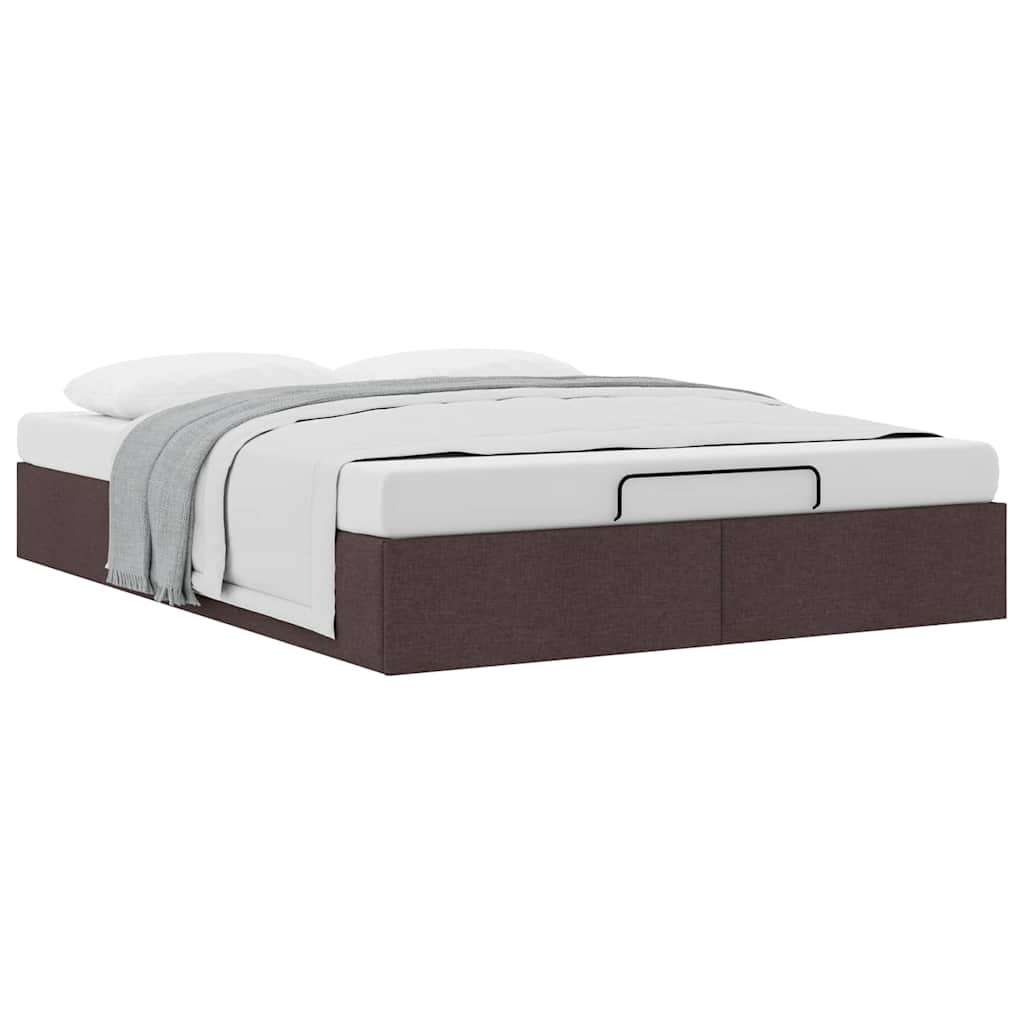 vidaXL Estructura cama otomana sin colchón marrón oscuro 140x190cm