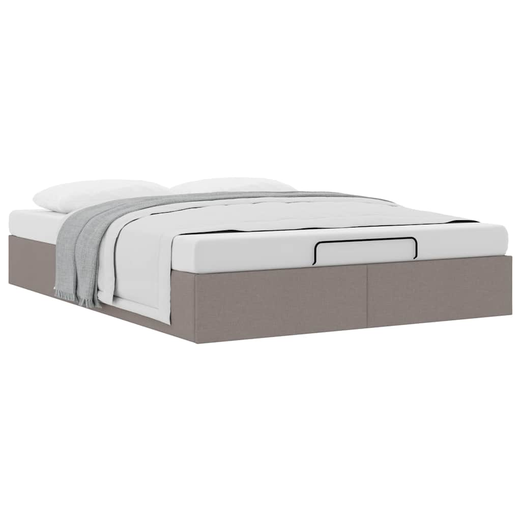 vidaXL Estructura de cama otomana sin colchón gris pardo 140x190cm