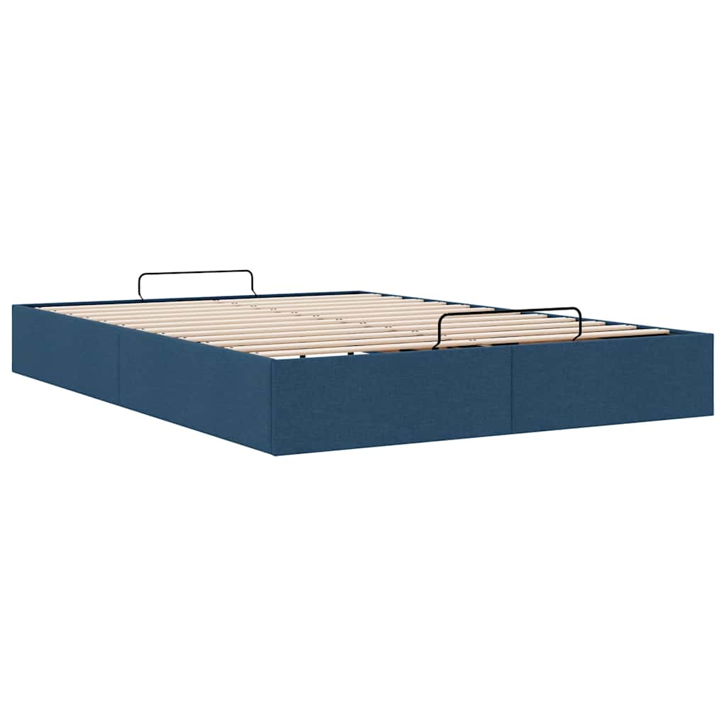 vidaXL Estructura de cama otomana sin colchón tela azul 140x190cm